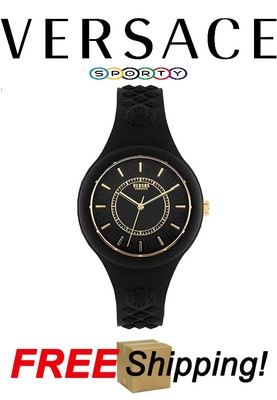 Versus Versace Watch Fire Island Collection Sporty Womens Black 39mm Crystal