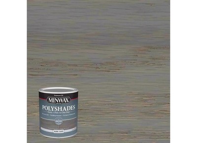Stain/Polyurethane Finish PolyShades Semi-Transparent Gloss Slate Oil-Based 1 qt