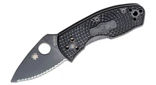 Spyderco C148SBBK Ambitious Value Folder Black Serrated Pocket Knife Lightweight
