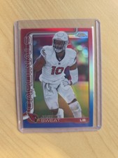 2025 Topps Chrome Red White Blue Josh Sweat #4 Arizona Cardinals Football