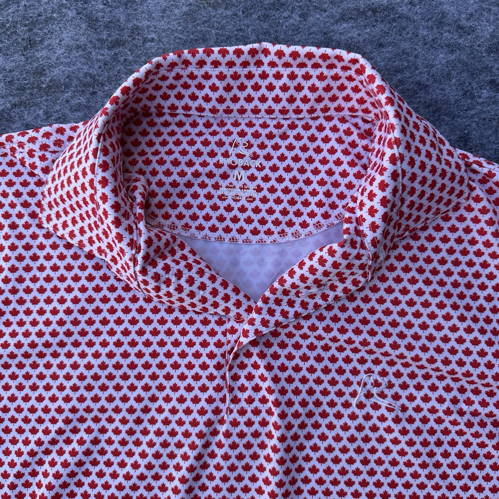 Rhoback Canada Maple Leaf Performance Golf Polo M… - image 2