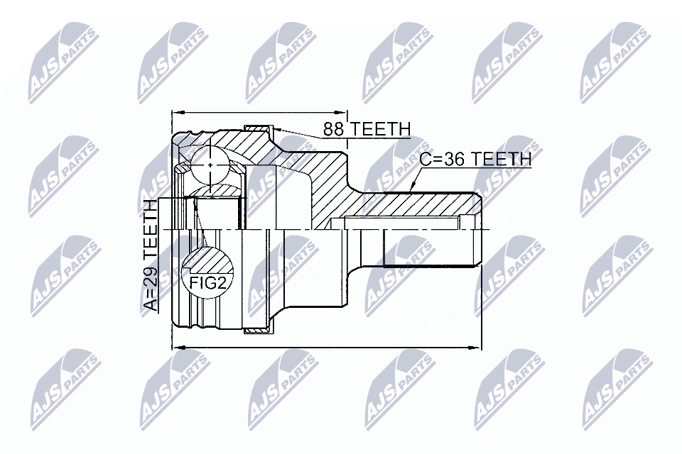 N.T.Y. NPZ-FR-046.NTY Joint Kit, drive shaft for FORD,VOLVO