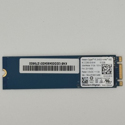 Western Digital PC SN520 NVMe SSD 512GB M.2 2280 Internal Solid State Drive