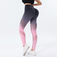 Image of Womens Leggings Yoga Pants Gradient Premium Soft Stetchy Slim Seamless Butt Lift
