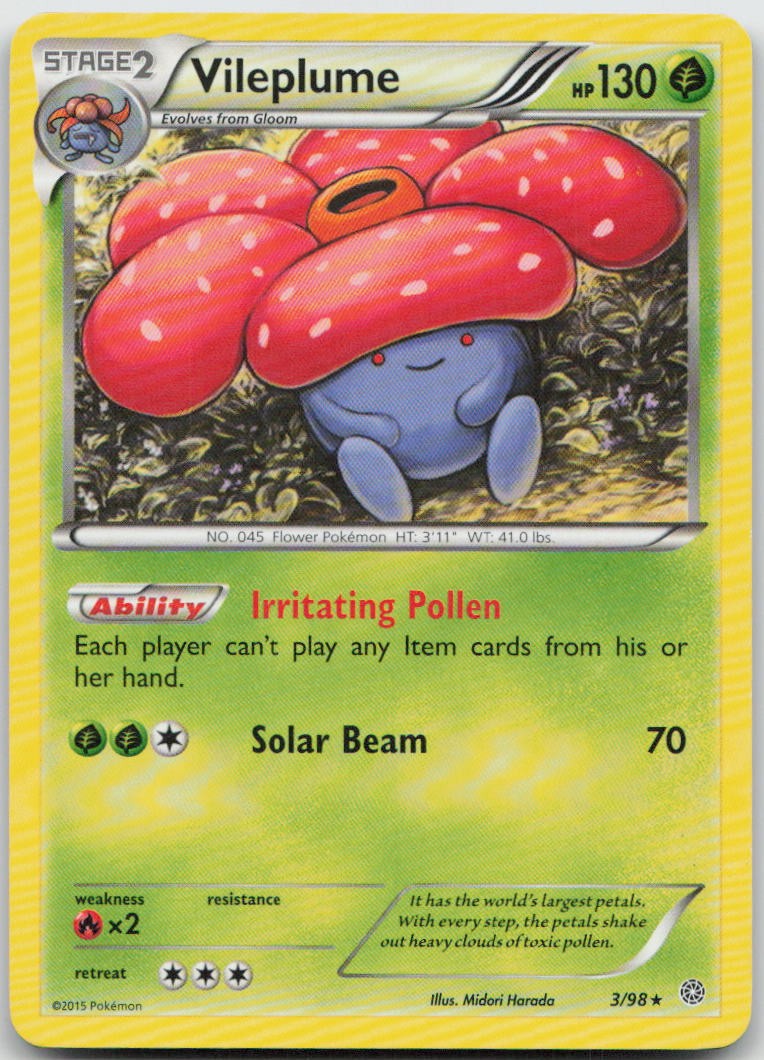 Vileplume 3/98 Rare Ancient Origins Pokemon TCG LP