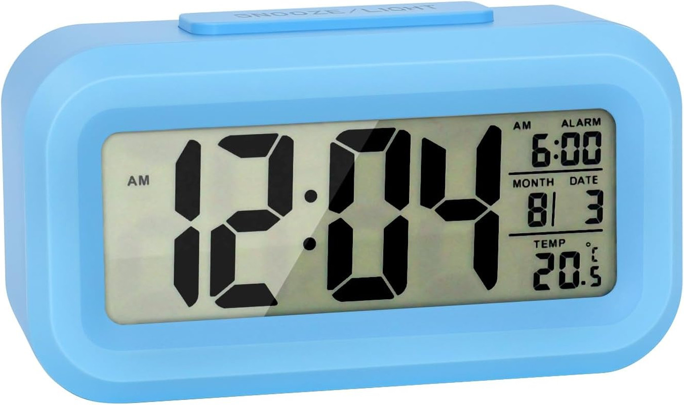 For Bedrooms, Desk Small Clock With Time, Date And Indoor Te
