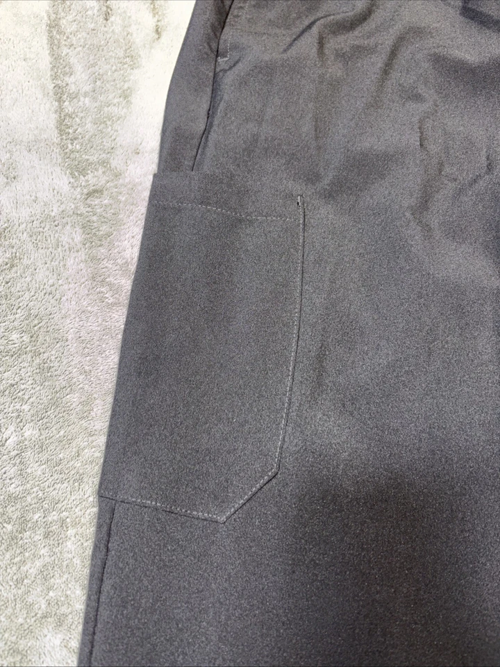 Crush Scrubs  Pants Black  Size L 5 Pocket Tie Waist 4 Way Stretch - Image 4 of 4