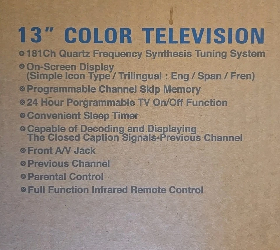 Televisor retro para juegos Daewoo 13" CRT DTQ-13V5FC NUEVO CRT Foto 2 de 4