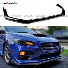Jdm Cs Style Gloss Black Front Bumper Lip Splitter For 2015-2021 Subaru Wrx Sti