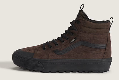 Vans Sk8-Hi Waterproof Insulated Shoe Brown / Black Mens Winter Boots NEW