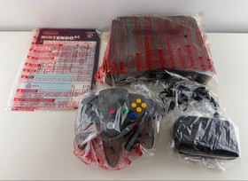 Nintendo 64 Clear Black Console 64DD Launch Model Boxed Japan N64