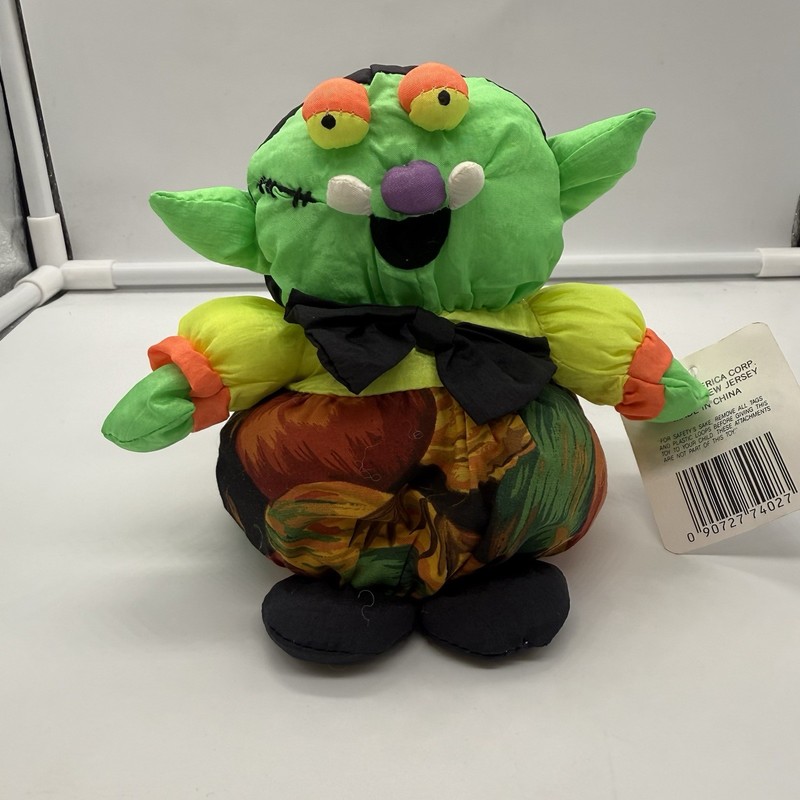 Kids of America Corp Green Monster Stuffed Animal 6 in Washable Halloween