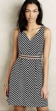 Maeve Anthropologie Chevron Mitered Dress