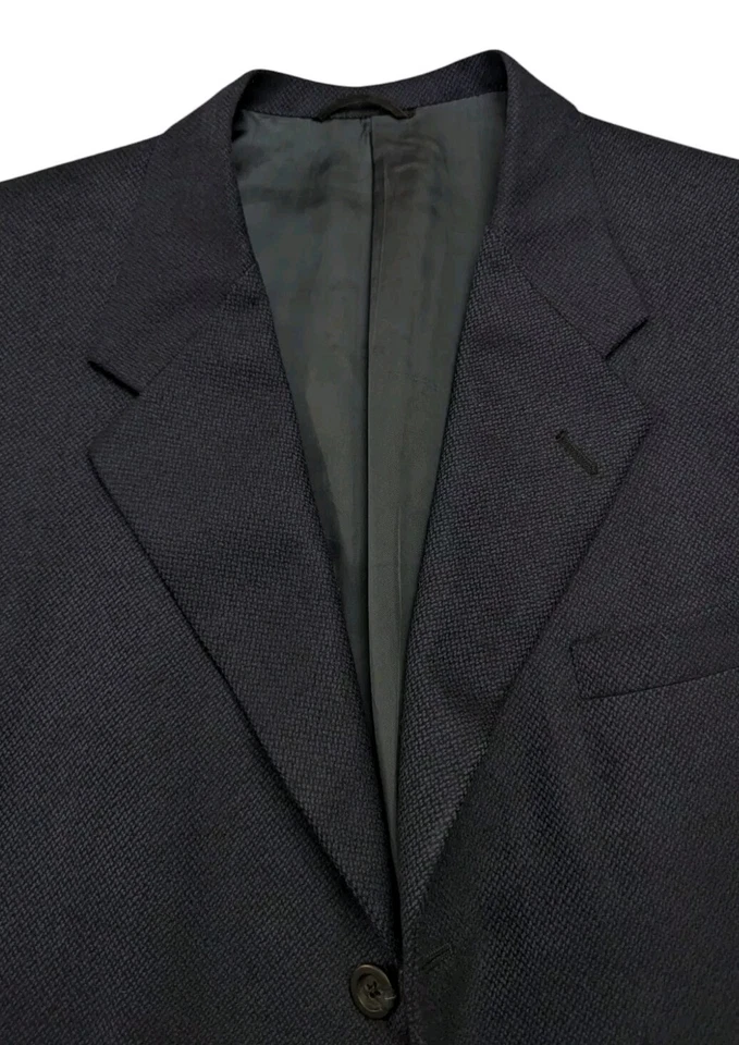 Blazer Holland & Sherry Para Hombres Azul Marino 44L Lona Completa Puños Funcionales por Tom James Foto 3 de 4