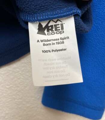 REI Kids Quarter Zip Blue Sz M(10-12) Youth Long Sleeve Two Tone