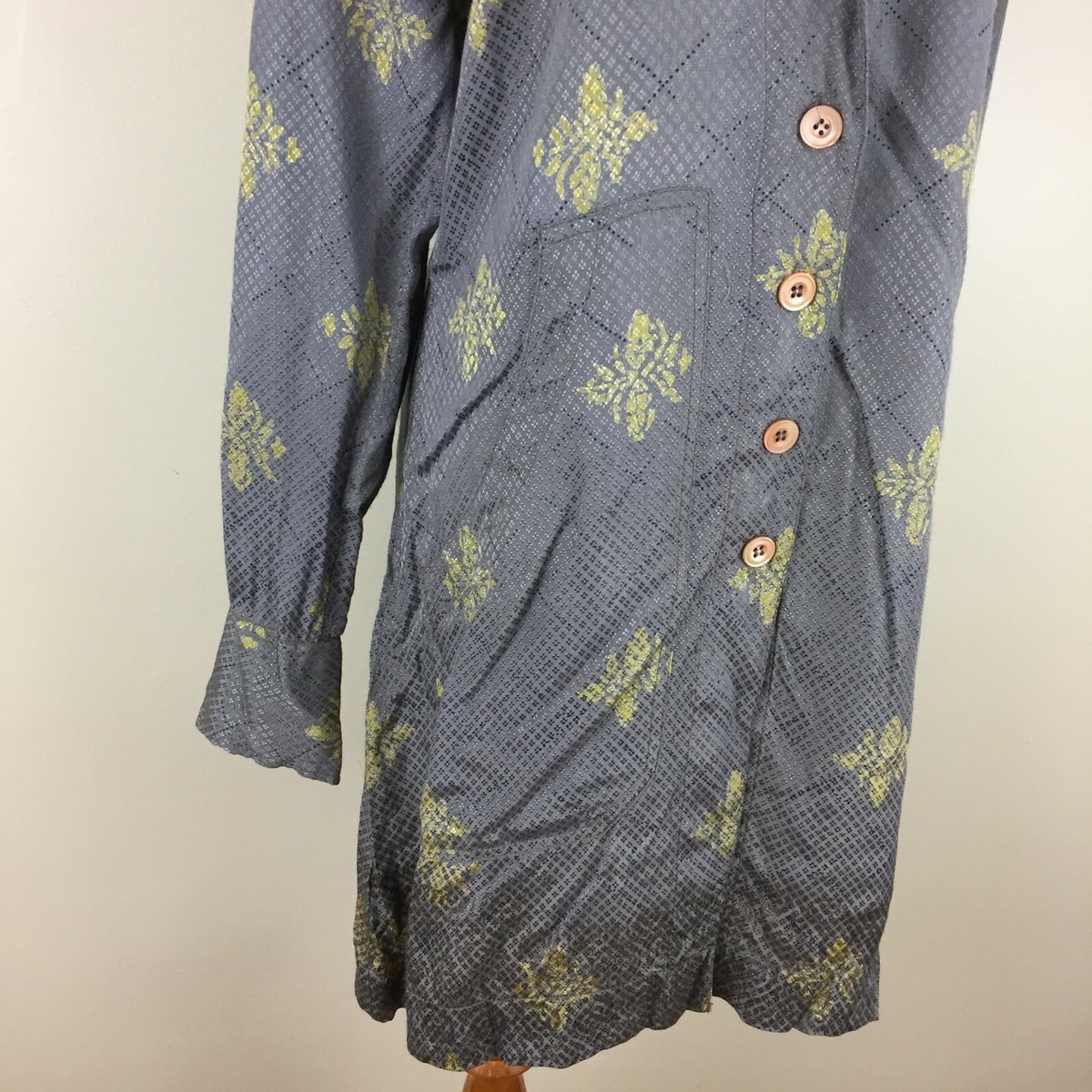 BRUUNS BAZAAR Textured Long Sleeve Button Shirt Dress Womens sz Small/Medium View 6