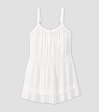 Women's Button-Front Tiered Trapeze Dress - Wild Fable - Ivory - S - S709