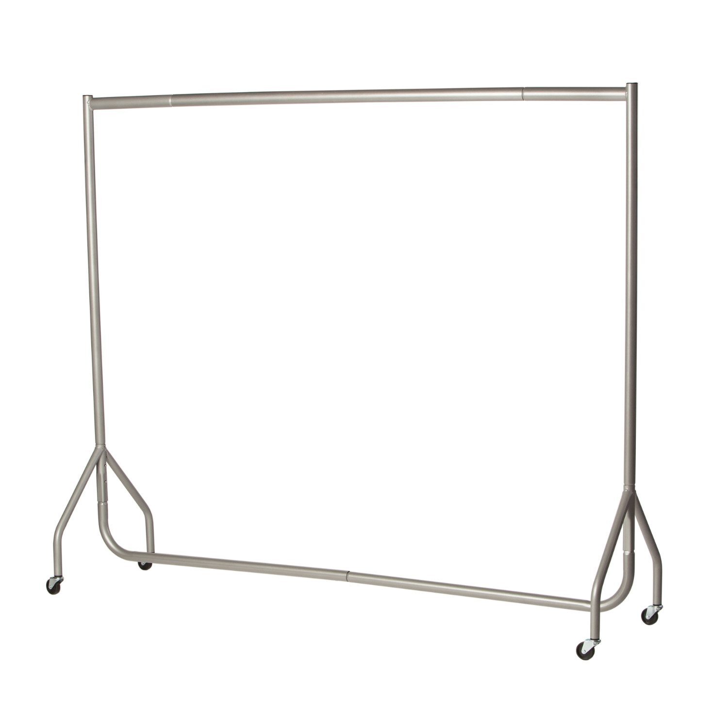 6ft Heavy Duty Garment Rail - Compact Design - Silver