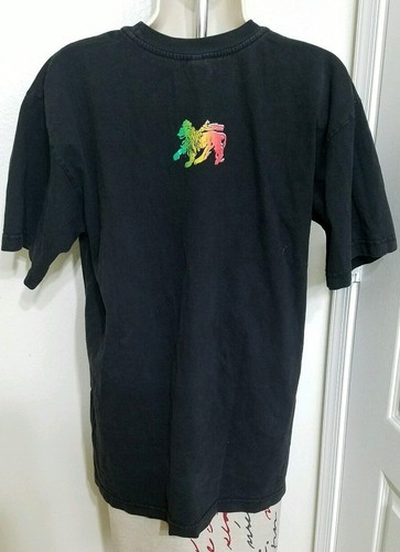 Vtg Bob Marley Bootleg T Shirt 90s Hip Hop Rap Raptees 100% Cotton Black - XL - Picture 3 of 5