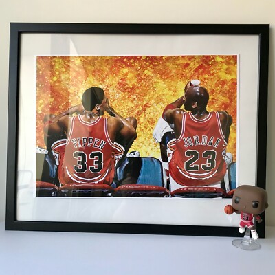 The Last Dance Michael Jordan Scottie Pippen Digital Art A3