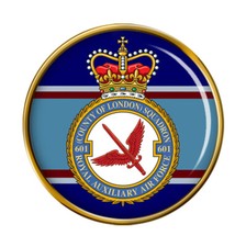 601 Squadron RAuxAF Pin Badge