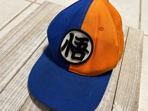 Dragon Ball Z Hat Cap Snap Back Mens Anime Flat Brim Goku Kangi Orange Blue