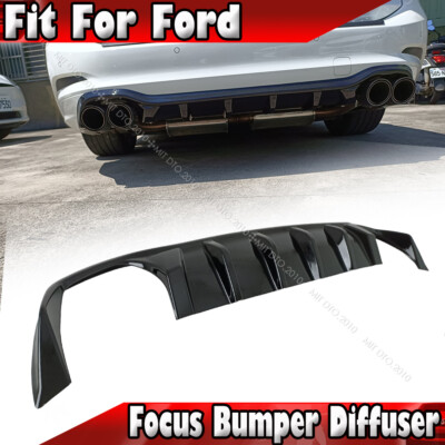 2022+ Fits Ford Focus ST Line Estate Wagon Bumper Diffuser Spoiler Glossy Black