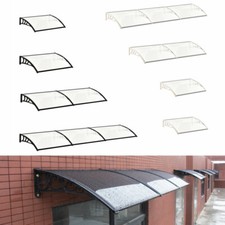 Door Awning Rain Shelter Canopy Outdoor Front Back Porch Shade Patio Roof 4 Size
