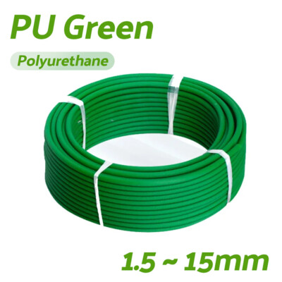#ad PU Green Solid Round Belt Polyurethane Close Loop Drive Belt Diameters1.5MM 18MM $307.98