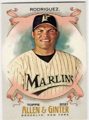2021 Topps Allen & Ginter Baseball Ivan Rodriguez No. 183 Florida Marlins
