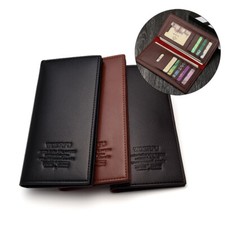 Men's Business Leather Foldable Wallet Zipper Clutch Bag Large Capacity Wallet