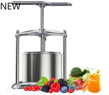 Fruit Wine Press - 100% Nature Juice Making(1.6 Gallon,Sliver), NEW