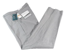 Perry Ellis Portfolio Mens Chino Pants New 36 x 34 Gray Flat Front Slim Fit