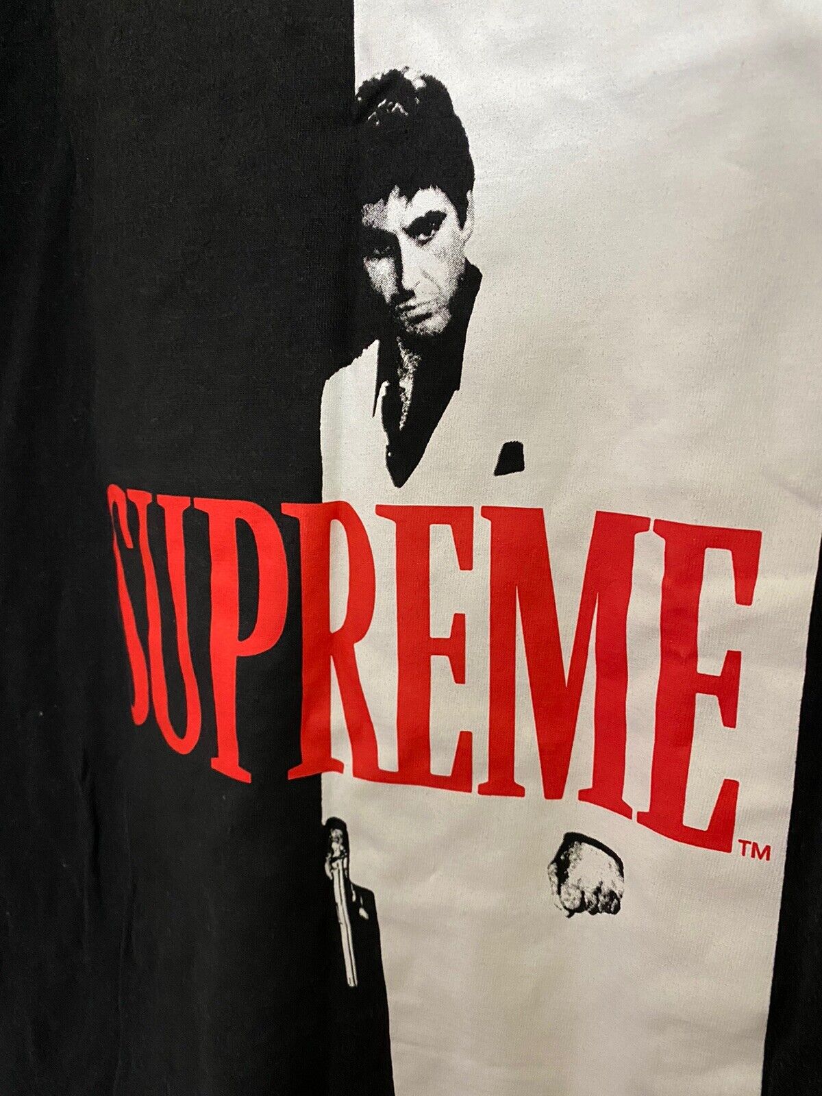 ★Supreme★ Scarface Split Tee ブラック 黒［L］