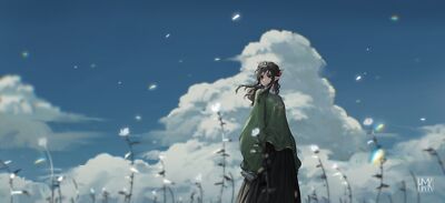Anime hua ming wink girls artwork hanfu chinese clothing Playmat Game Mat Desk