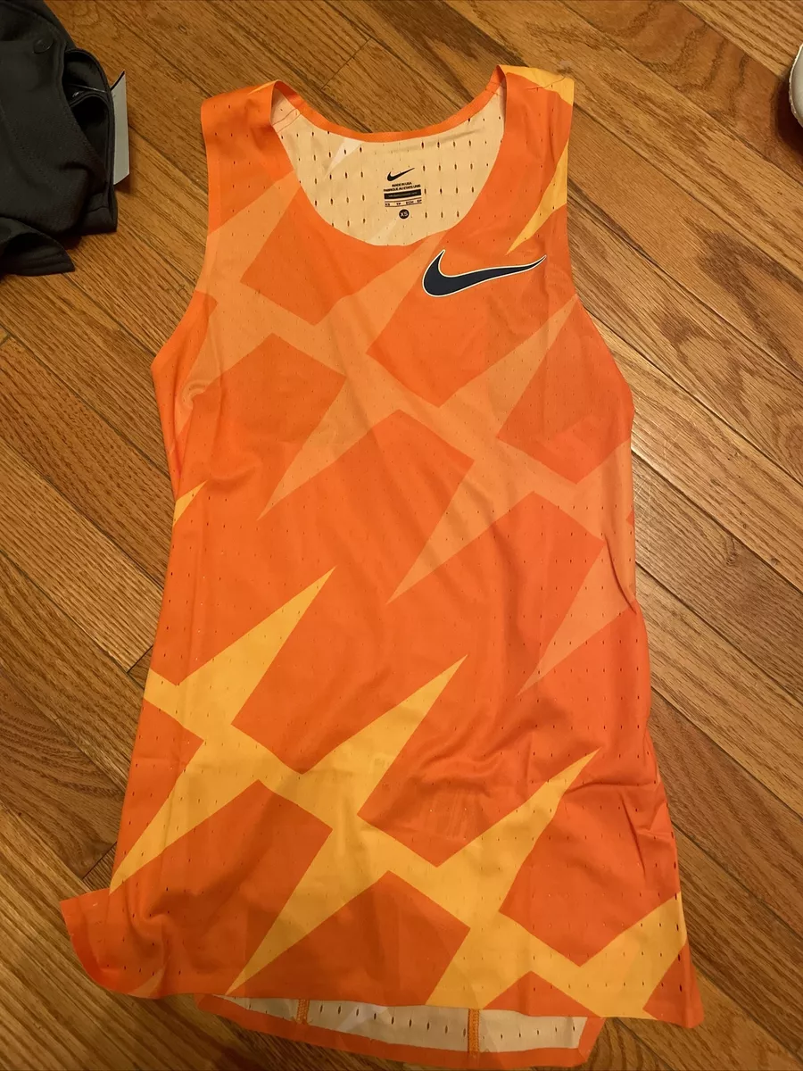 Nike Elite Pro Singlet Rosa Tank Orange USA CI0581-XXX Men's Size Extra Small XS