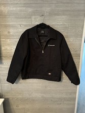 Dickies Black Work Wear Century Link Full Zip Quilted Jacket Adult Size L