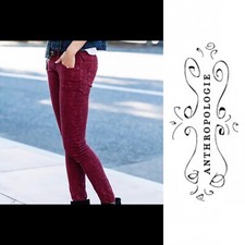 Free People Red Floral Jeans