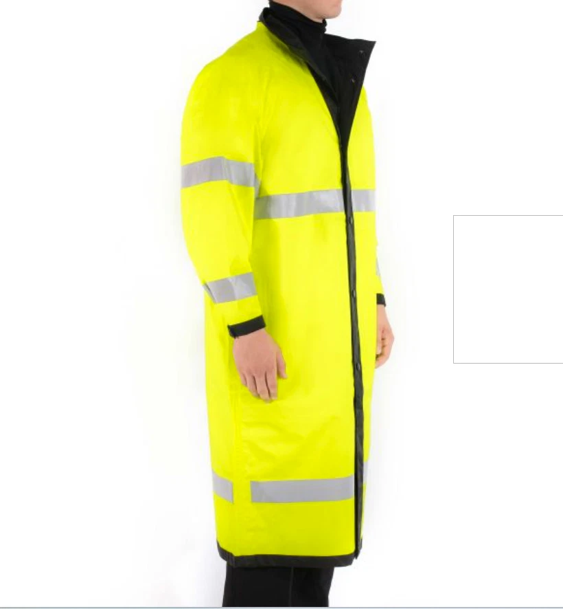 Blauer 733 Black/Yellow B. Dry Reversable Rain Jacket 48" Long - Image 2 of 4