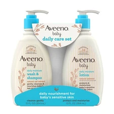 Aveeno Baby Daily Care Gift Set Shampoo and Moisturizing Lotion 2 Piece Set