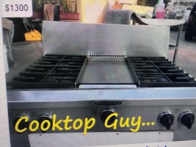 36 Kitchen Aid Stainless Gas Range Top 6 Or 4 Griddle N Gas Or