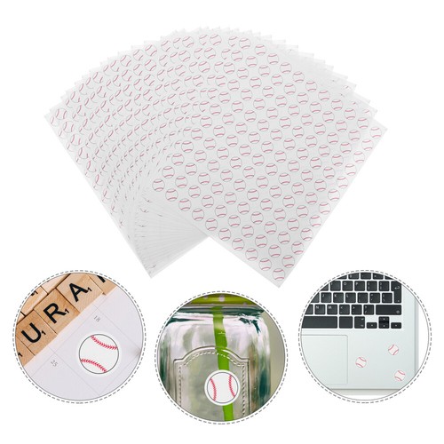 Set of 4 Baseball Label Sticker Water Bottle Stickers Party Supplies - Afbeelding 5 van 12