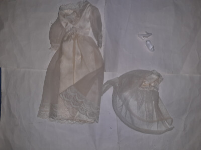 Barbie Get-Ups 'n Go ''Satiny Sweet Spring Bride'' Kleid & Vei und Schuhe #7176  
