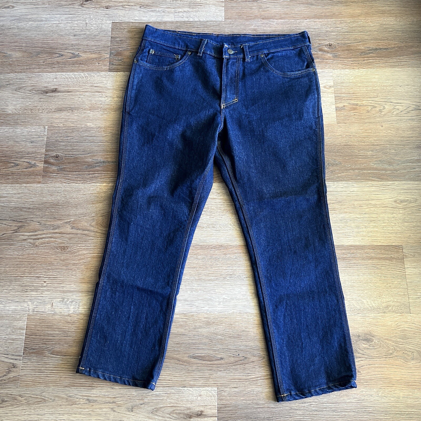 Origin Maine Jeans Mens 40x30 Blue Straight Fit Denim Pants Work