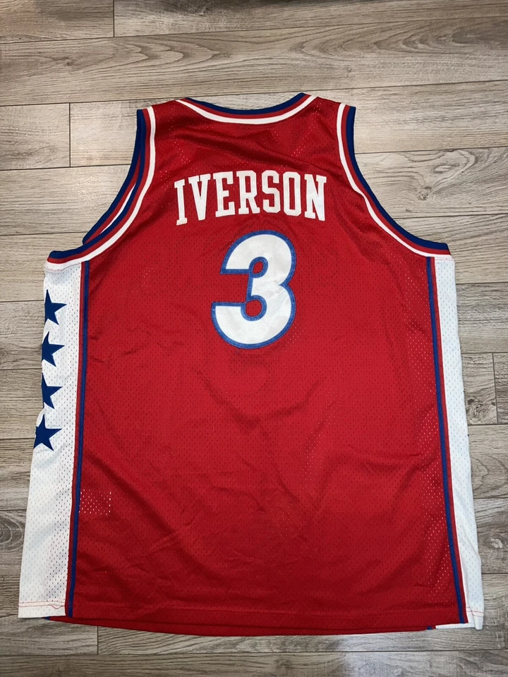 Allen Iverson 1977 Philadelphia 76ers Nike NBA Retro Jersey 3XL 3X mens - Image 2 of 4