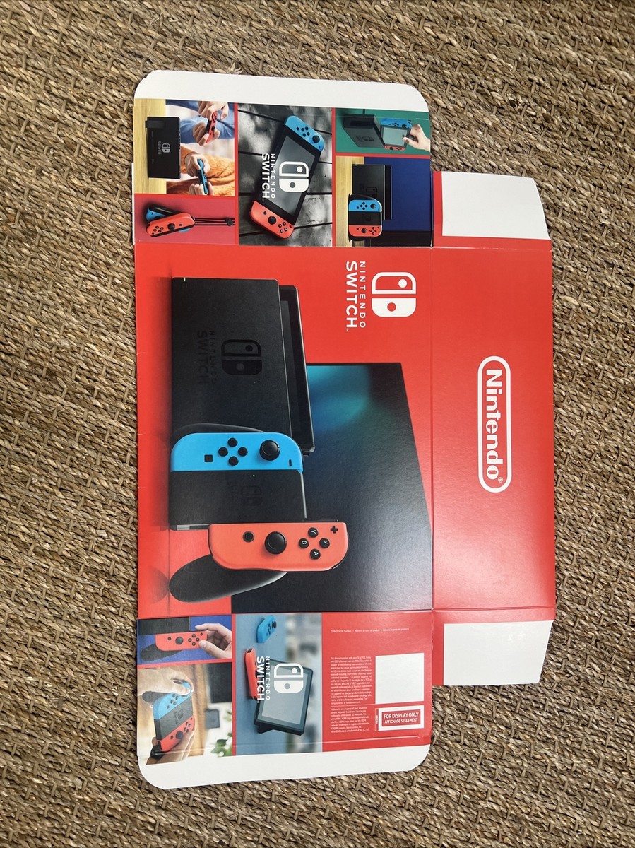 Nintendo Switch V2 Neon Blue And Red Box Only Unfolded | eBay