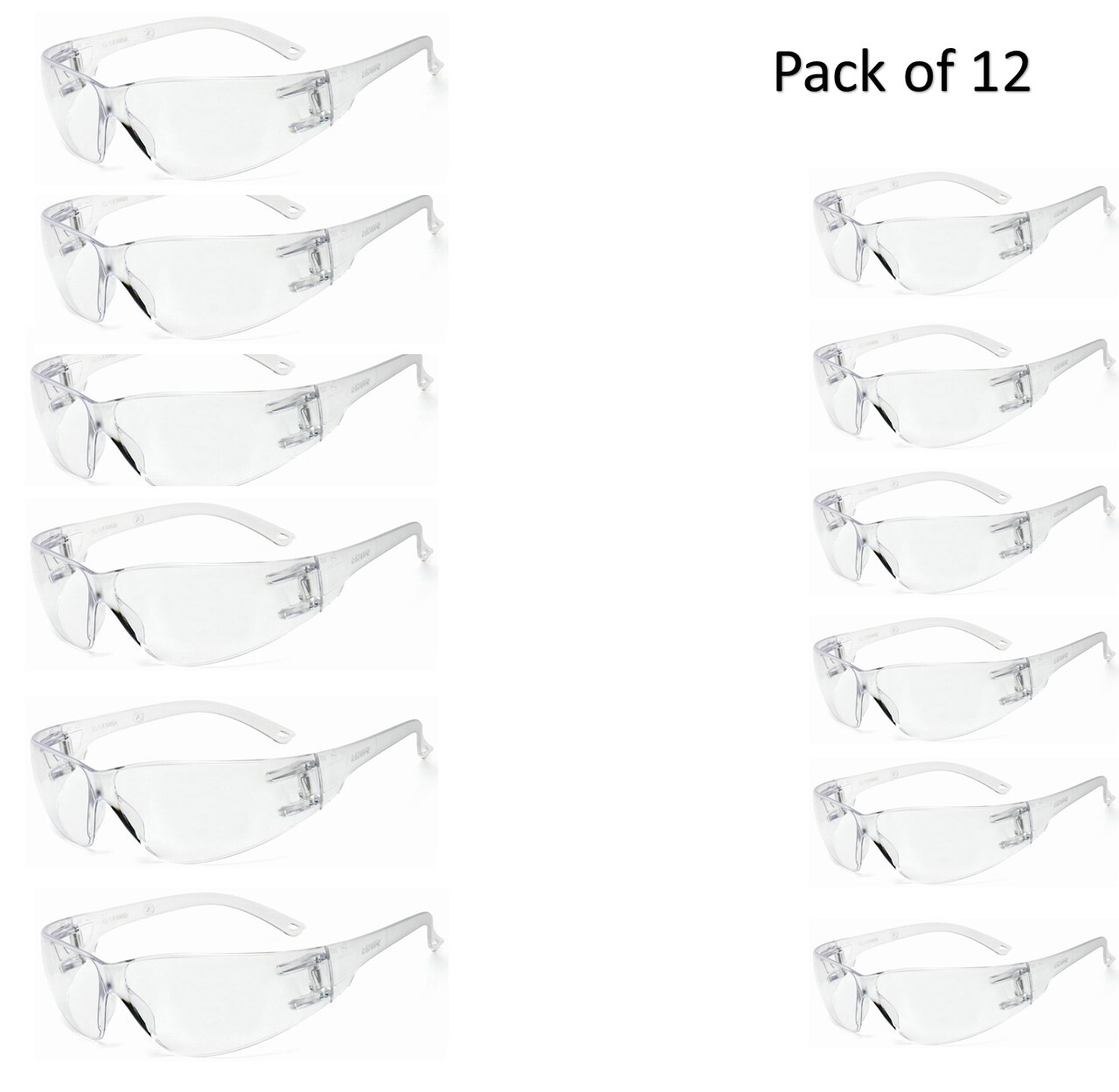 12 Clear Safety Goggles AntiFog & AntiScratch Eye Protection Work/Lab
