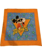 Vintage The Walt Disney Co. Mickey Mouse Handkerchief Bandanna Palm Trees