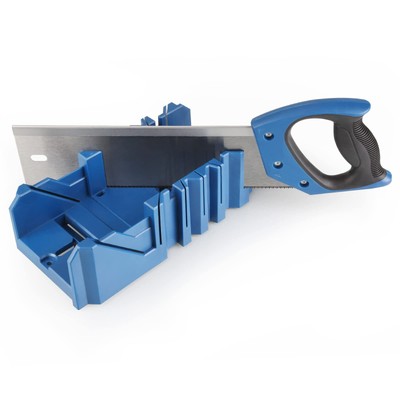 Olympia Tools Saw Storage Mitre Box with 14-Inch Backsaw with 90 degree 45 de...