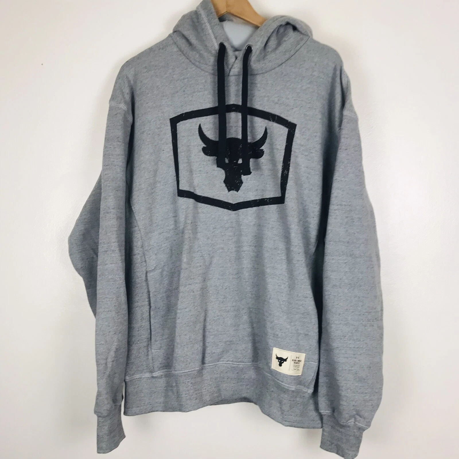 Under Armour Mens Project Rock Warm-Up Hoodie Gray Men’s Size XL 1346067-011
